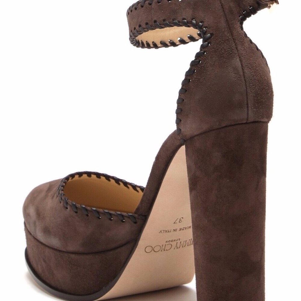 Jimmy Choo Daphne Suede Platform Sandal - Picture 4 of 8